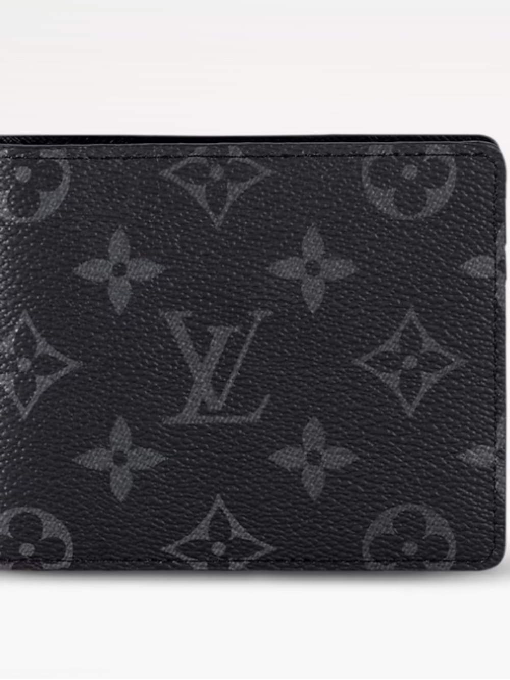 Louis Vuitton Monogram Eclipse Canvas Bi-Fold Wallet - Black & Gray